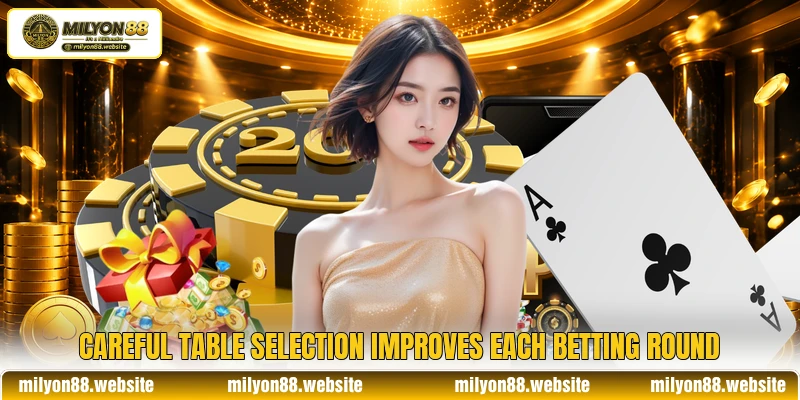 Careful table selection improves each betting round