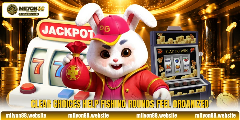 Clear choices help fishing rounds feel organized Clear choices help fishing rounds feel organized