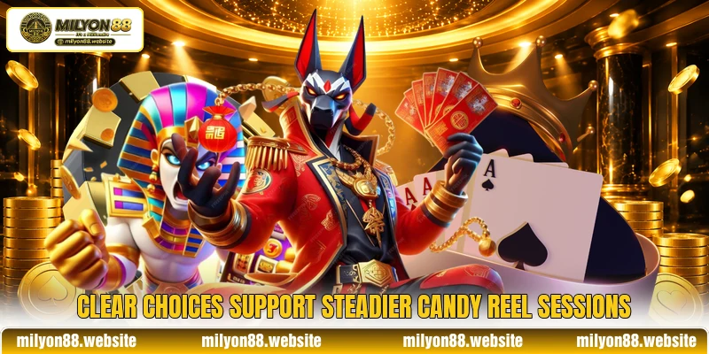 Clear choices support steadier candy reel sessions