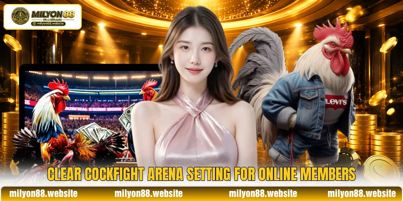 Clear cockfight arena setting for online members Clear cockfight arena setting for online members