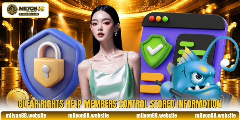 Clear rights help members control stored information Clear rights help members control stored information