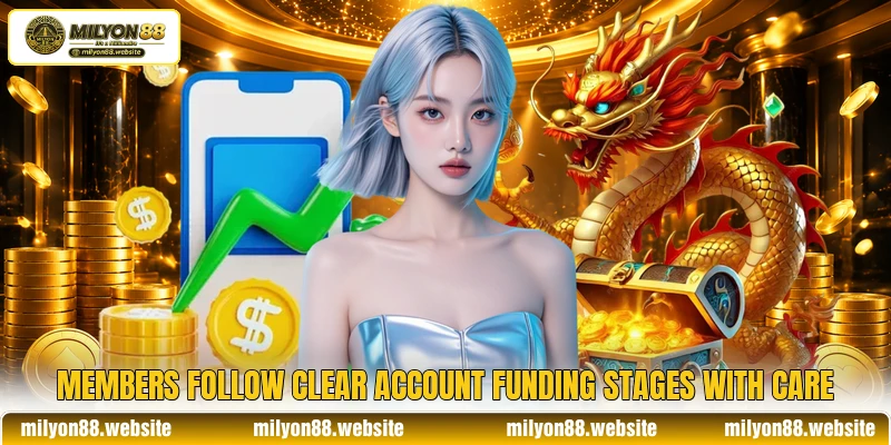 Members follow clear account funding stages with care