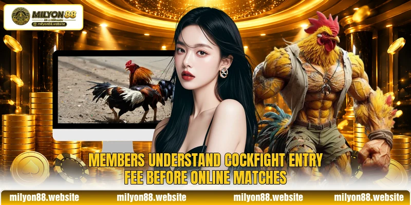 Members understand Cockfight Entry Fee before online matches Members understand Cockfight Entry Fee before online matches