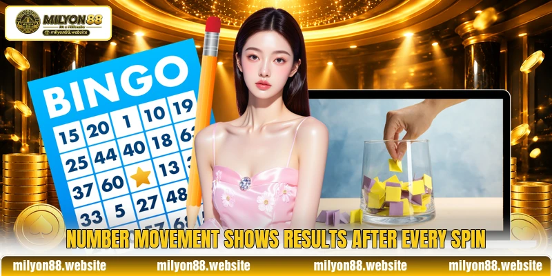Number movement shows results after every spin Number movement shows results after every spin