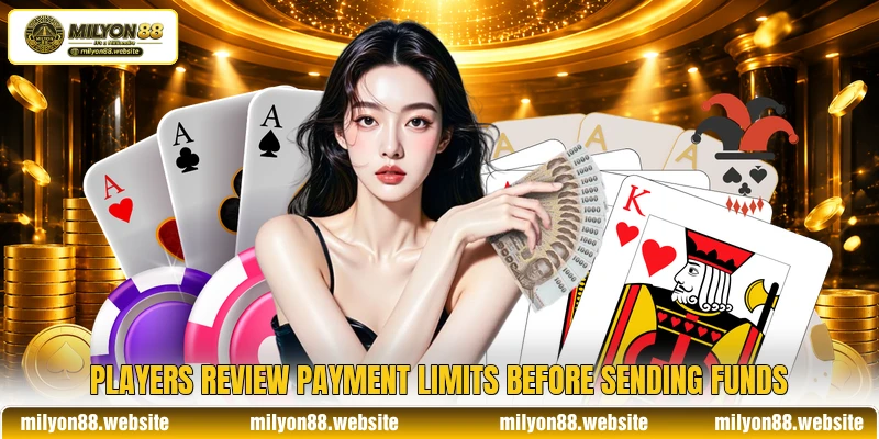 Players review payment limits before sending funds