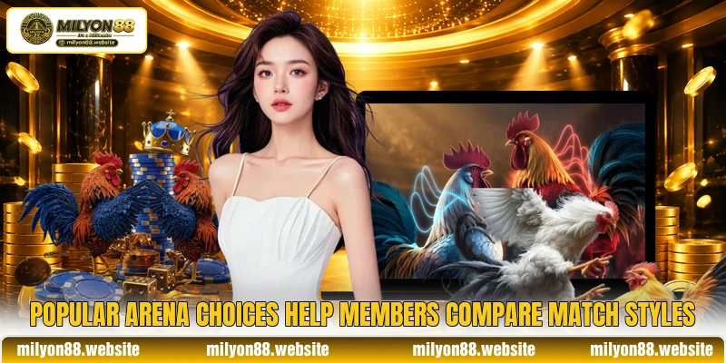 Popular arena choices help members compare match styles Popular arena choices help members compare match styles