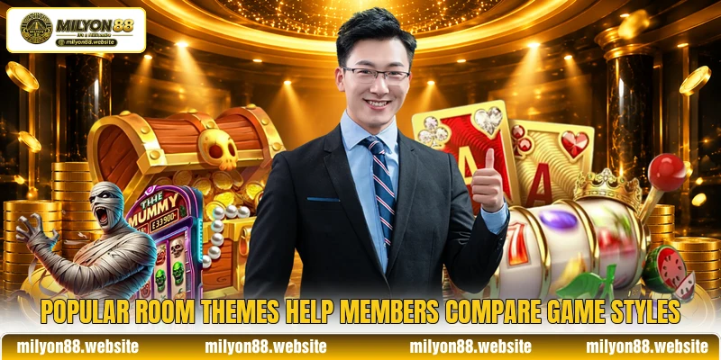 Popular room themes help members compare game styles