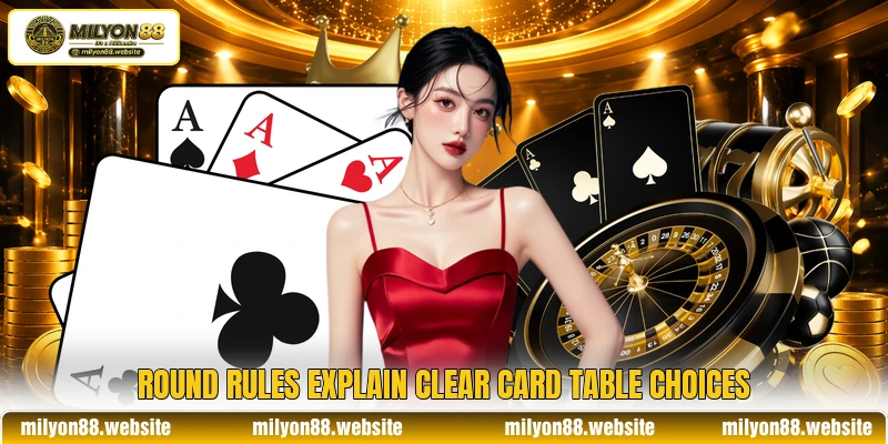 Round rules explain clear card table choices