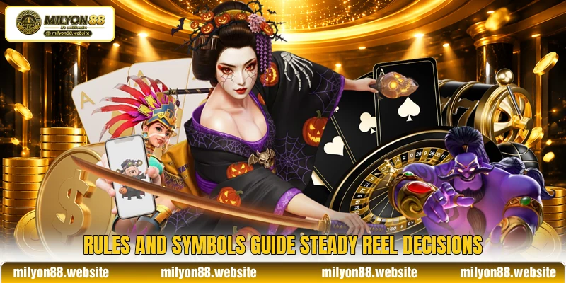 Rules and symbols guide steady reel decisions Rules and symbols guide steady reel decisions