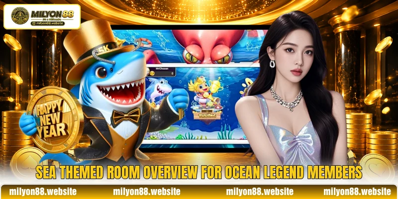 Sea themed room overview for Ocean Legend members Sea themed room overview for Ocean Legend members