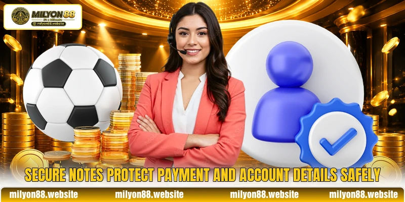 Secure notes protect payment and account details safely
